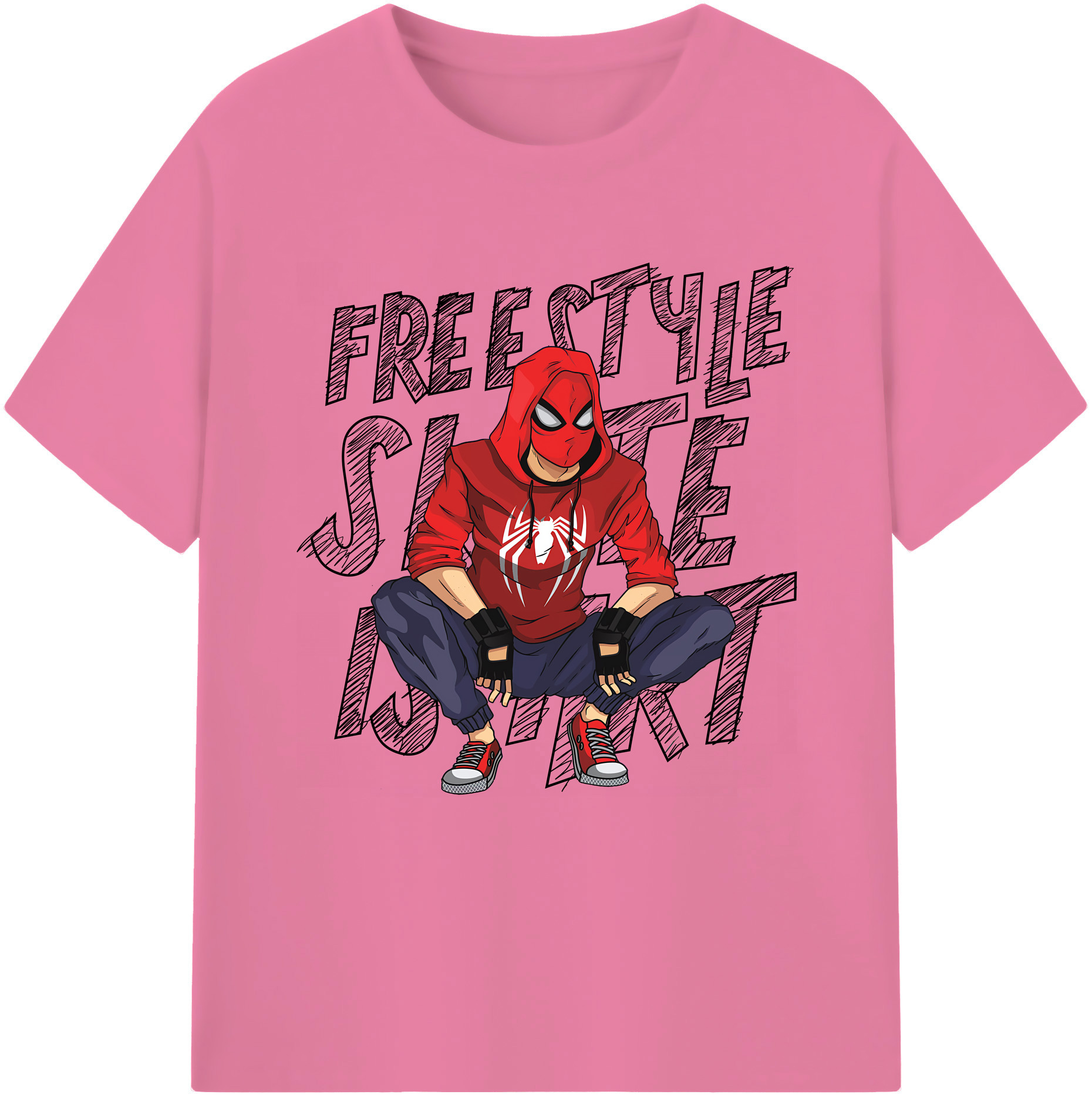 Spider Man スパイダーマン 綿100％半袖Tシャツ（フロントプリント）